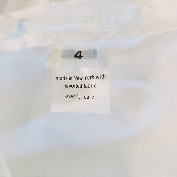 RACHEL COMEY WHITE SHOULDER TIE DRESS SIZE 4 - Picture 8 of 8
